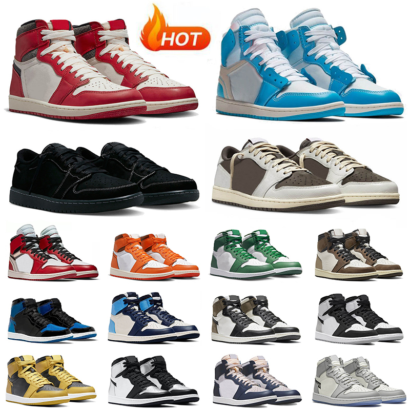 

2023 Hot Black Phantom 1 1s Basketball Shoes Jumpman Sneakers Lost Found Unc Reverse Mocha Starfish TS Obsidian Grey Fog Georgetown Trainers Mens Women Outdoor 36-46, 29