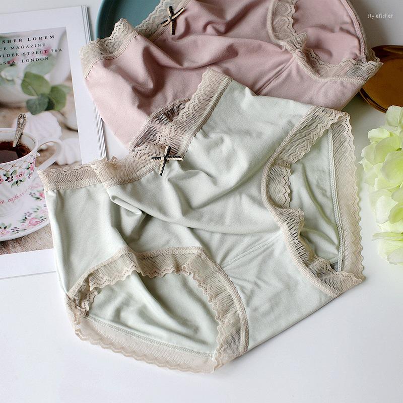 

Women's Panties Ladies Comfortable Breathable Very Soft Skin Friendly Mid-waist Girl Briefs High Quality Stretch Female, Pink