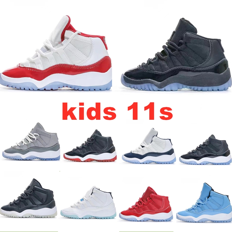 

Kids shoes 11S cherry Boys Girls shoe Children Basketball Infant toddlers grey Gym trainers baby kid sneakers youth designer Sneaker Snake skin Legend