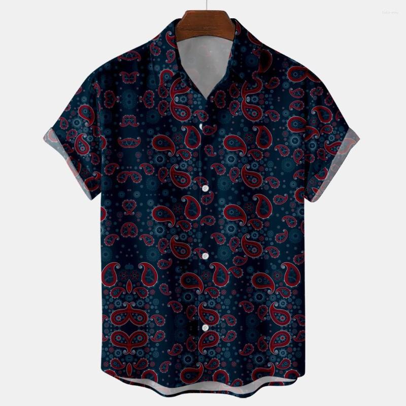

Men' Casual Shirts 2022 Summer Men Print Flower Daily Shirt High Quality Short Sleeve Clothes Oversize -6XL Male T-Shirt Loose Office, Style y