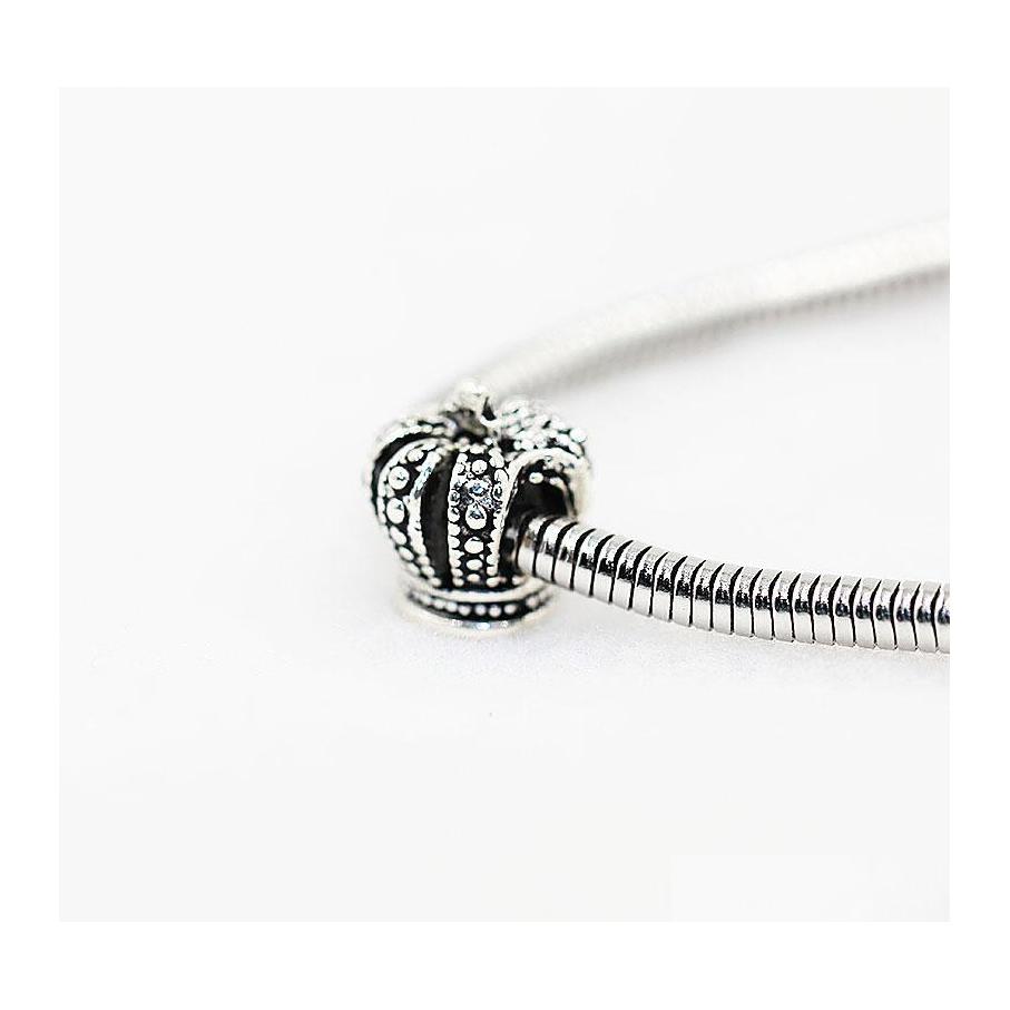 

Charms Crown Retro Alloy Charm Bead Fashion Women Jewelry Stunning Design European Style For Diy Bracelet Necklace 43 W2 Drop Delive Otg5J