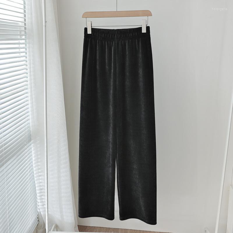 

Women' Pants Soft Comfort Women 2022 High Waist Casual Summer Slacks Ice Silk Ankle-Length Long Trousers Female, Black