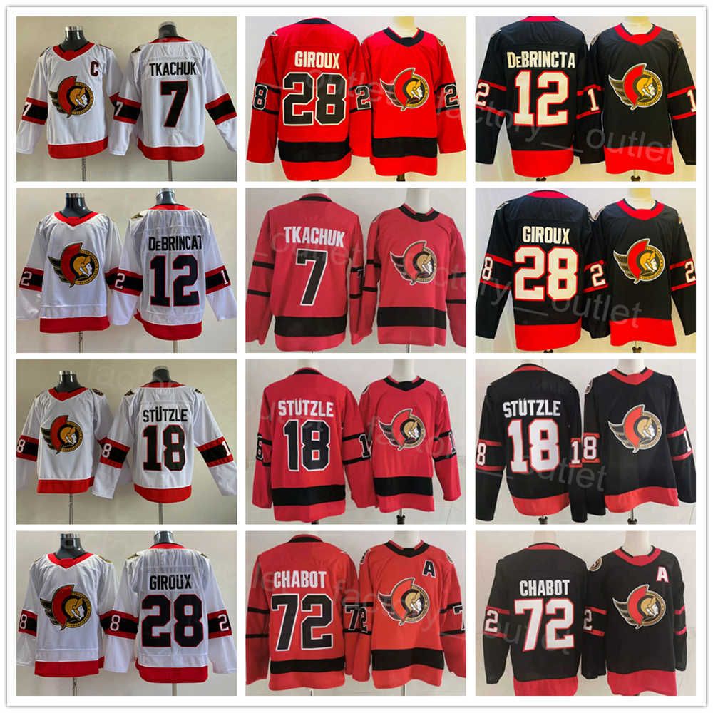 

Men Hockey Ottawa Senators Jerseys Reverse Retro Blank 7 Brady Tkachuk 72 Thomas Chabot 18 Tim Stutzle 12 Alex DeBrincat 28 Claude Giroux Al, Black