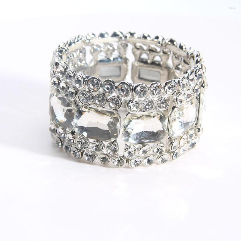 

Charm Bracelets Simple Fashion Shiny Rhinestone Crystal Glass Bracelet Holiday Gift Wedding Accessories Workplace Decoration 180326-1