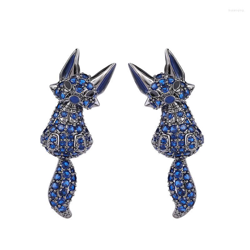 

Dangle Earrings Sweet Cute Animal Creative Statement Stud Micro Pave Cubic Zirconia Luxury Jewelry