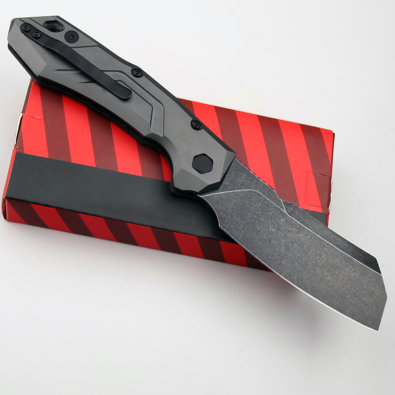 

Special Offer KS7850 Launch 14 Auto Folding knife CPM-154 Black Stone Wash Tanto Blade 6061-T6 Aluminum with Carbon Fiber Tactical Knives With Retail Box