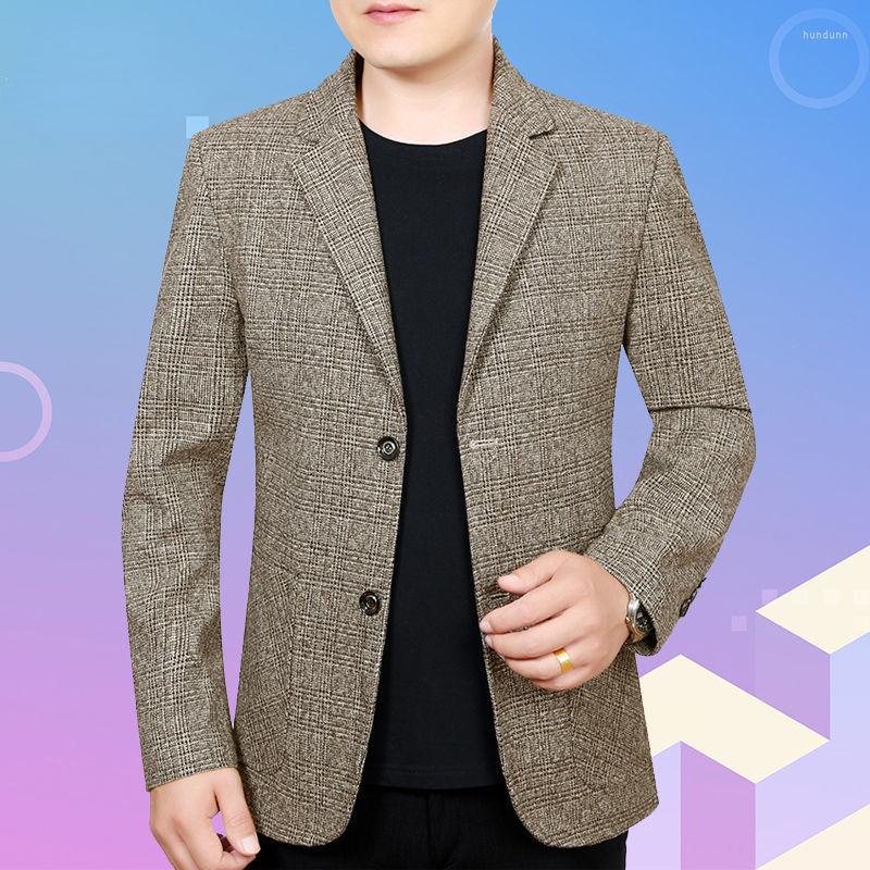 

Men's Suits 2022 Spring Autumn Coat Mens Blazer Jacket Fashion Casual Suit Middle-aged Men's Business Blazers Costume Homme E252