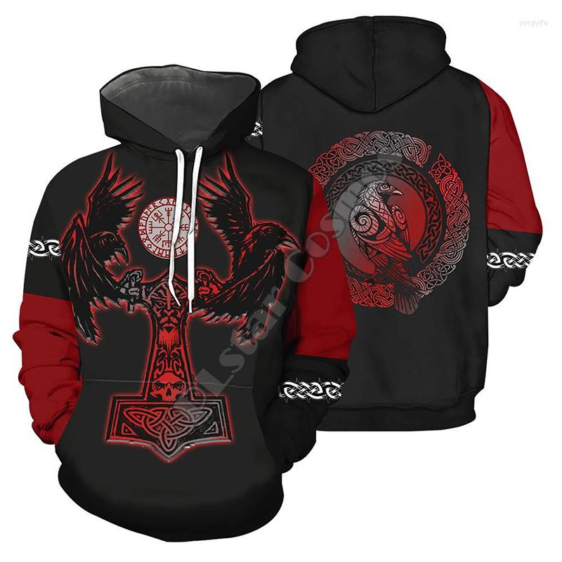

Men's Hoodies 2022 Anime Viking Tattoo Big Eagle 3D Tie Dye Printing Man Hoodie Plus Size Hombre Sudaderas Con Capucha Sweatshirt Clothing