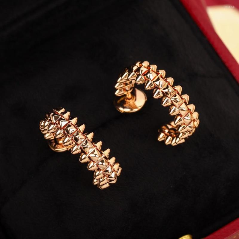 

Dangle Earrings Top Quality Luxury Jewelry Rivet 18K Rose Gold Plated Silver Women Fashion Classic Designer Trend 2022