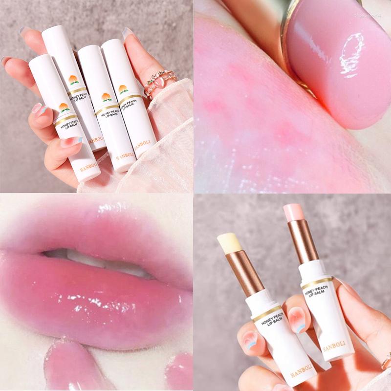 

Lip Gloss Peach Color Crystal Temperature Change Lipsticks Long Lasting Moisturizing Makeup Care Repair Cosmetic