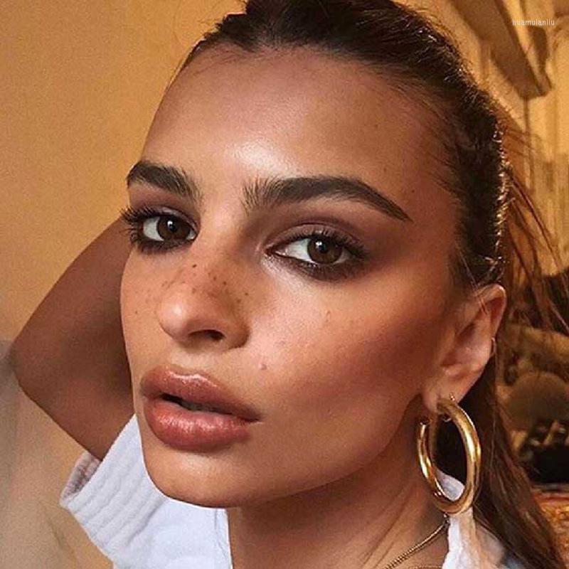 

Hoop Earrings 2022 Geometric C Type Metal Big Exaggerated Temperament Women Stud