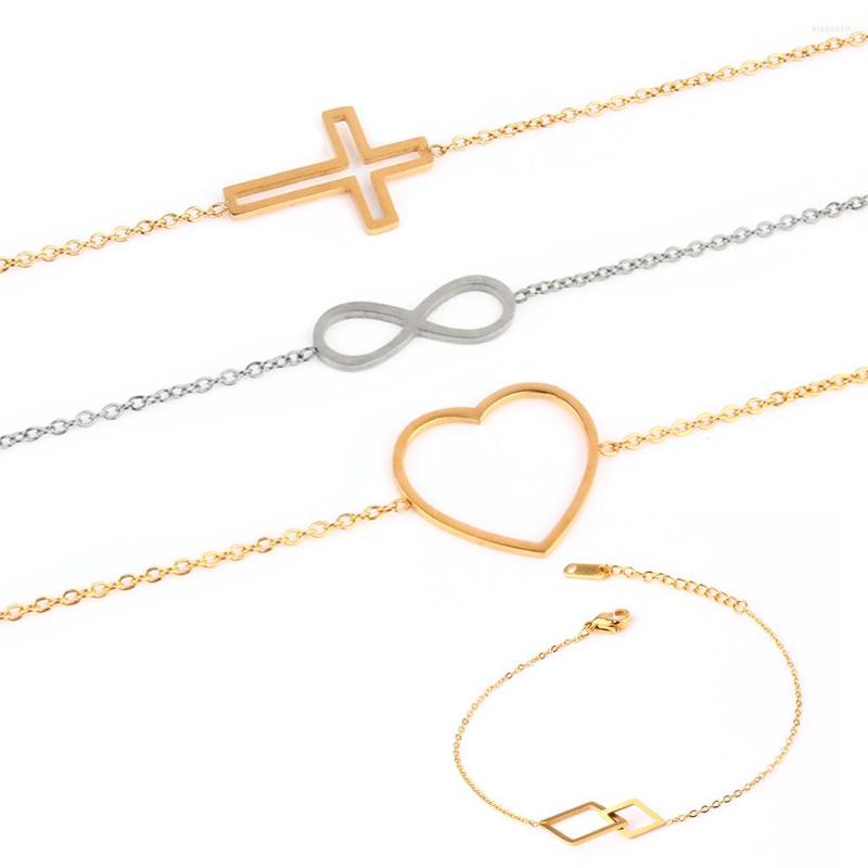 

Link Bracelets Fashion Women Stainless Steel Bracelet Female Models Glamour Accessories Jewelry Friend Gift