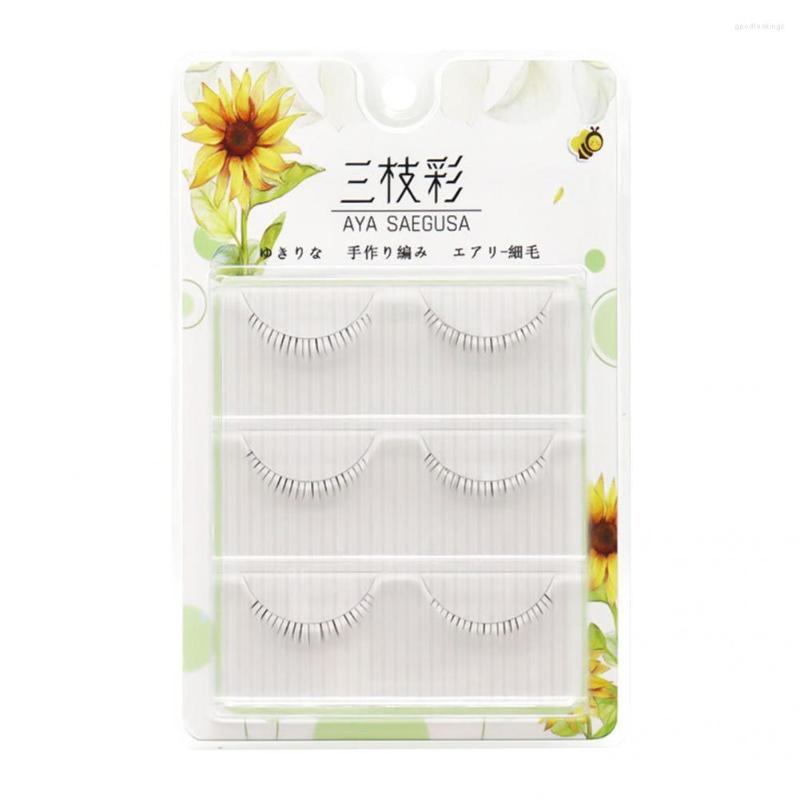 

False Eyelashes 3 Pairs Fake Stylish Easy To Operate Faux Effortless Simulated