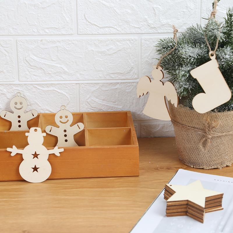 

Jewelry Pouches Creative Cards Wooden Christmas Tree Pendants Gift Ornaments Home Decoration