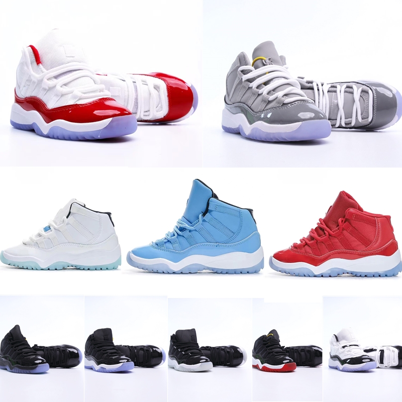 

Kids shoes toddlers 11S Boys Girls shoe Children Basketball Infant grey Gym trainers baby kid cherry sneakers youth designer Sneaker Snake skin Legend size 25-35