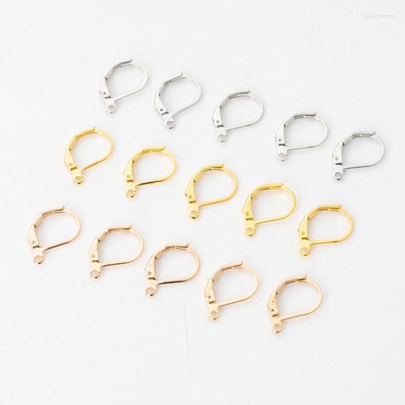 

Hoop Earrings 100Pcs/Opp Bag Elegant French Ear Clips Iron Jewelry Women Wear As Gifts