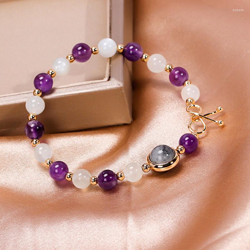 

Strand 2022 Moonstone Bracelet Crystal White Moonlight Amethyst For Women