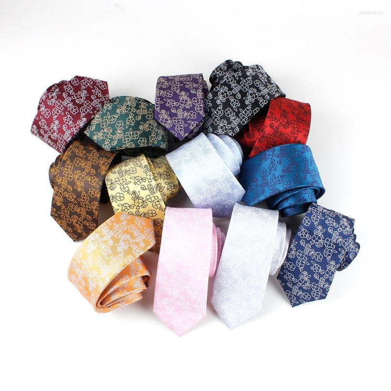 

Bow Ties Floral Flowers Jacquard Classic Men Neck Polyester Wedding Party Gravatas Groom Necktie Tie
