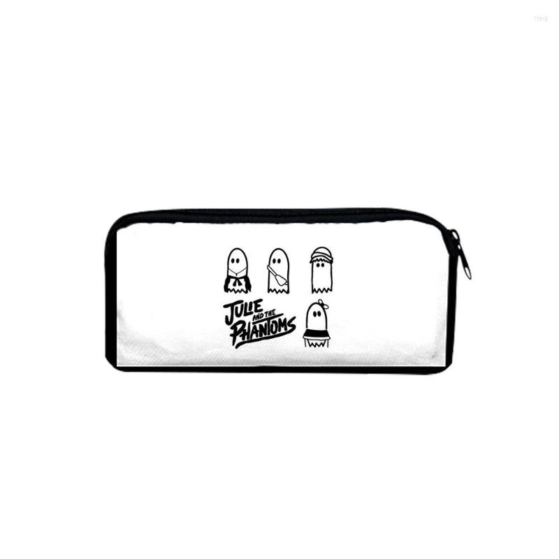 

Cosmetic Bags Fashion Pen Bag Julie And The Phantoms Merch Boy Girl Pencil Box Child Stationery Storage School Simple S, As shown