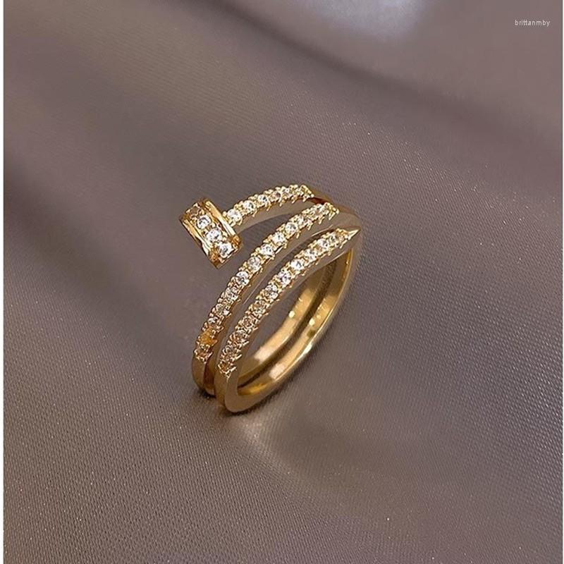 

Cluster Rings 2022 Korean Spiral Multilayer Adjustable For Women Student Gothic Exquisite Jewelry Party Girl Luxury Ring