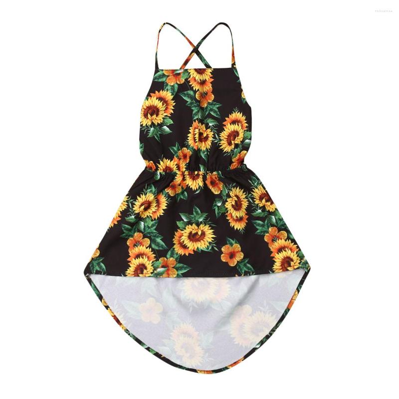 

Girl Dresses Kids Baby Summer Dress Backless Sunflower Print Party Pageant Sundress 1-6Y, Picture shown