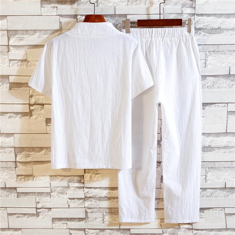 

Men's Casual Shirts 2022 Summer Fashion Men Shirt Man Cotton And Linen Short Sleeve Men's Size, Black