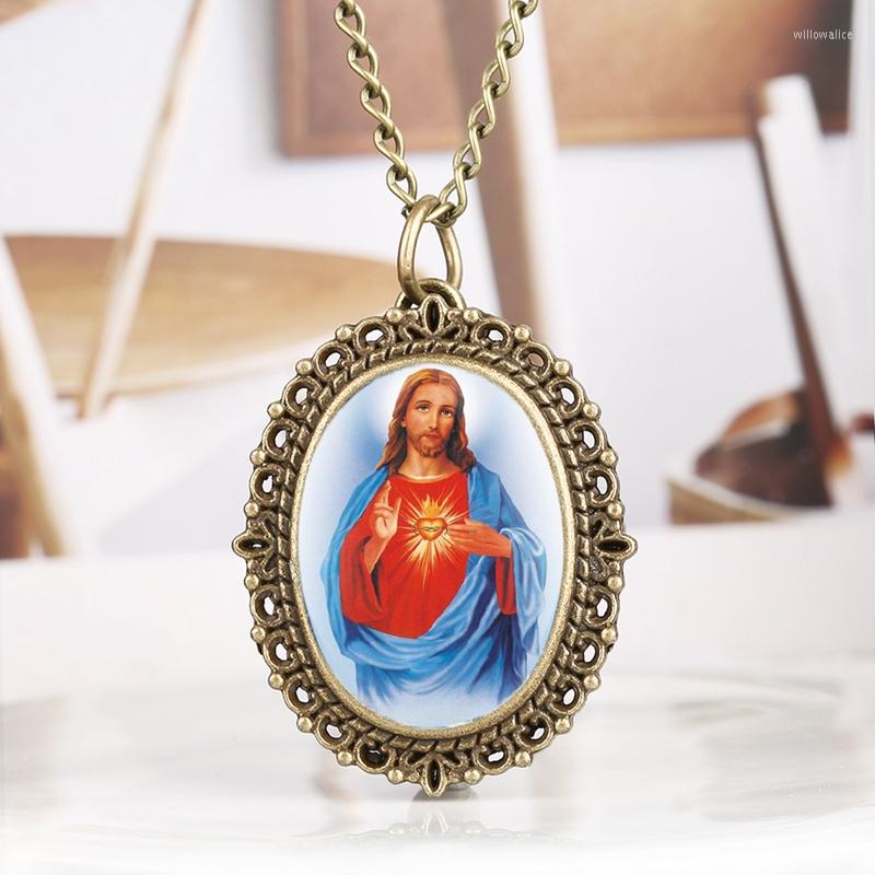 

Pocket Watches God Christ Cross Sacred Quartz Watch Religious Heart Of Jesus Brazil Redentor Christian Emmanuel Jesu Easter To Men
