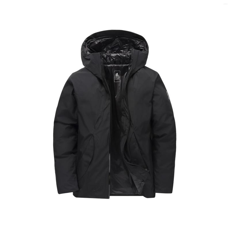 

Men's Down 2022 Winter Jacket 90% White Duck Coat Couple Outdoor Warm Waterproof Hood Zipper Shiny Parka Outwear, 9157 gray
