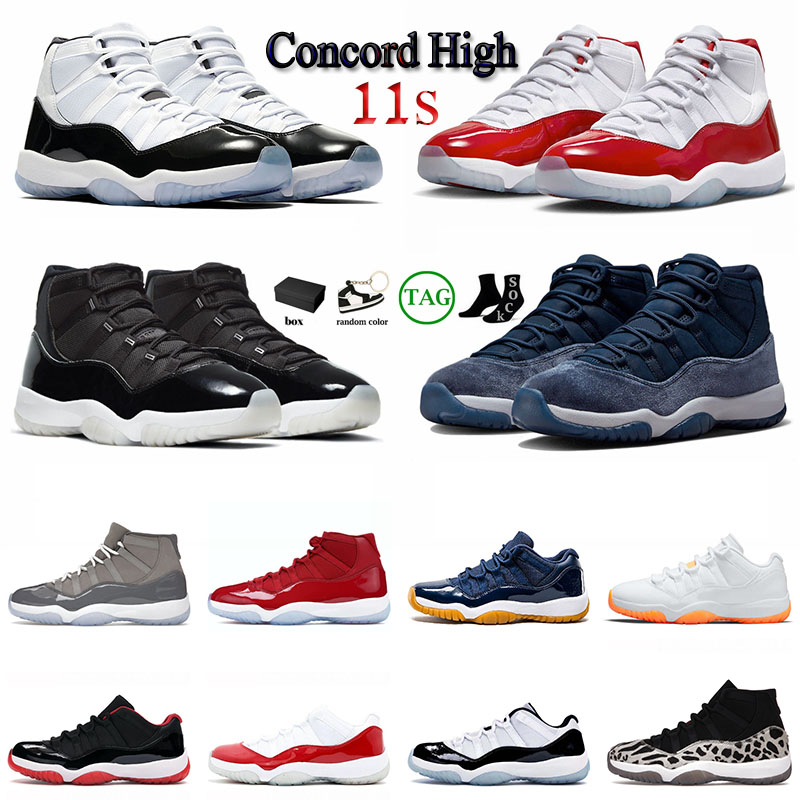 

Cherry 11 basketball shoe Mens Womens Jordens 11 Concord High Midnight Navy Citrus Animal Instinct With Red Symbol Cool Grey Mens With Box Trainers Designer Sneakers, B28 cool grey 36-47