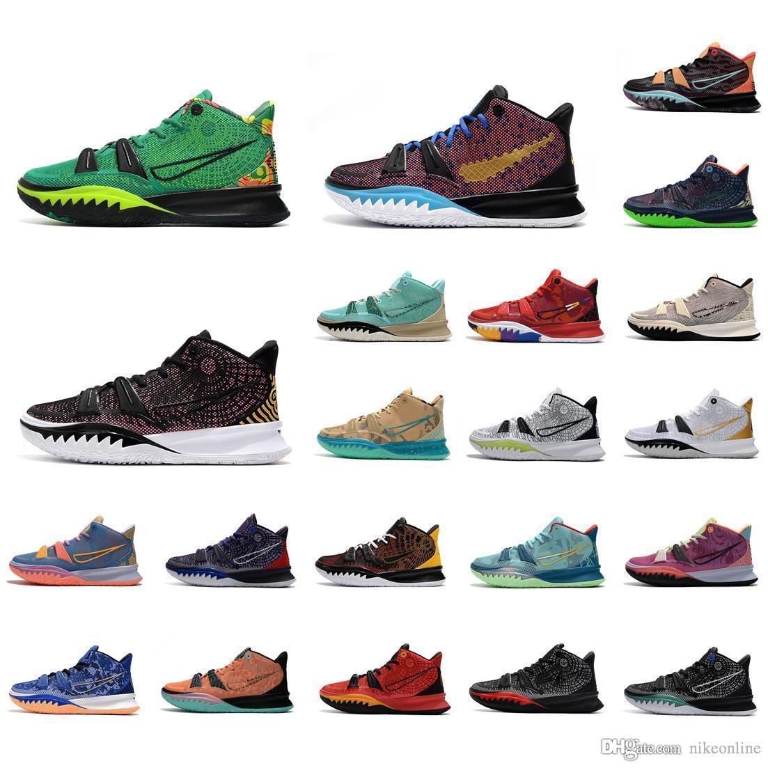

Mens Irving Kyrie 7 shoes Womens Kyries 7s VII sneakers Weatherman Pixel Camo CNY Sisterhood Creator Raygun Special FX Icon Sport with box, 15
