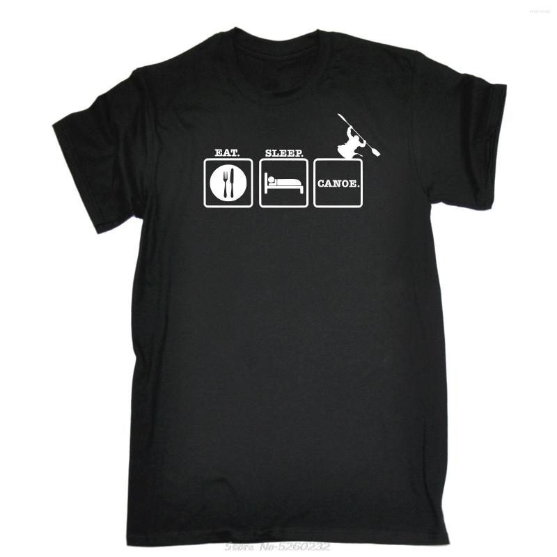 

Men's T Shirts EAT SLEEP CANOE T-SHIRT Canoeing Rowing Tee Funny Birthday Gift Shirt Men Tees Brand Clothing, Black