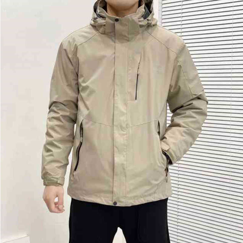 

Designer rushsuit mens zipper jacket outdoor casual sportswear two-piece cardigan coat waterproof hoodie, White