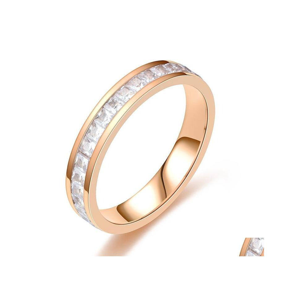 

Band Rings Crystal Cz Stone Ring Vintage Stainless Steel Women Wedding Fashion Promise Sier Rose Gold Engagement 690 T2 Drop Deliver Otajj