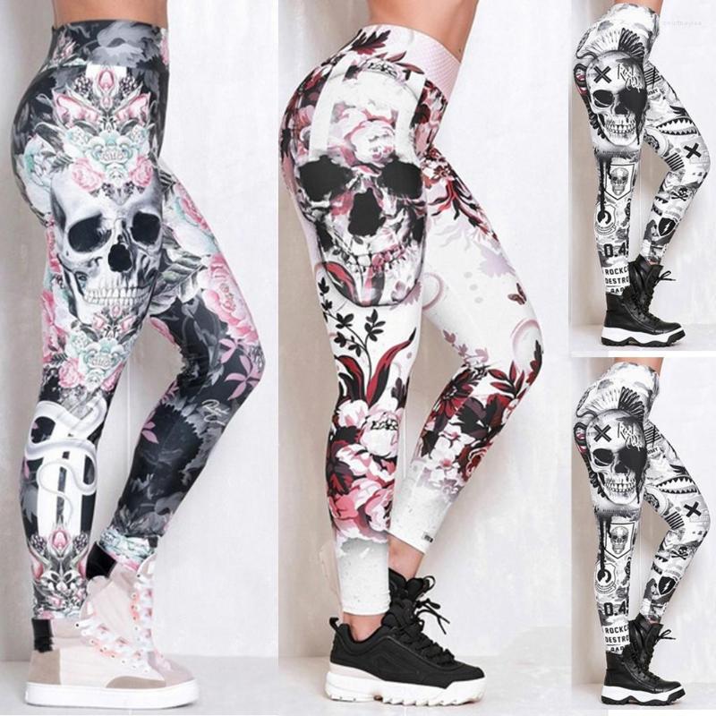 

Active Pants Sexy Yoga For Women BuWomen Fashion Printed Skinny Slim High Waist Long Straight Leg, Black