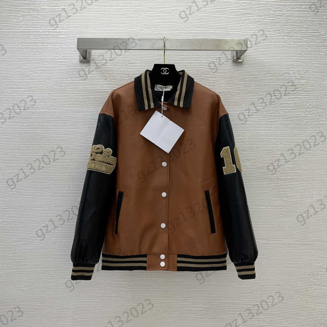 

Womens Jacket Texture Of Lambskin Towel Velvet Digital Embroidery Striped Lapel Jacket Button Flap Contrasting Colors Long Sleeve Coats Women Clothing