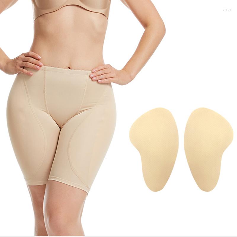 

Women's Shapers 1 Pair Women Buttocks Enhancers Inserts Sponge Pad Crossdressing Hip Pads Comfortable Removable Push Up BuHip Padded, Beige