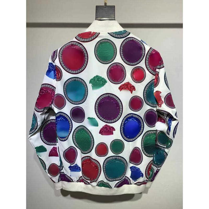 

designer jacket men zipper cardigan coat medusa colored silk windbreaker mens hip hop baseball jackets 8877, No.1