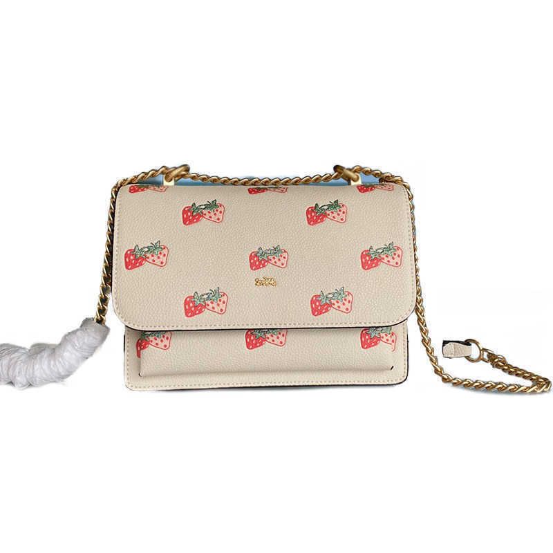 

Shoulder Bag Designer Bags Women Strawberry Pattern Tote Bag Crossbody Luxury Quality Shopping Large Capacity Leather Handbags Purse, Cobag-white-21x16x7cm