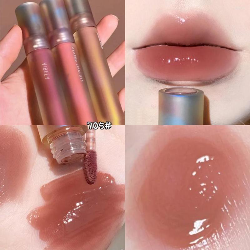

Lip Gloss 6 Colors Moisturizing Plumping Cherry Plumper Crystal Jelly Oil Tint Korean Long-lasting Waterproof Lipstick Lips, 701