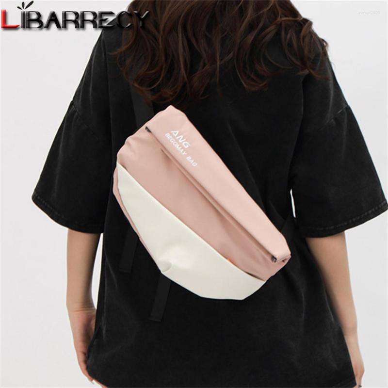 

Evening Bags Panelled Design 2022 Women's Chest Bag Fashion High Quality Nylon Ladies Shoulder Messenger Mobile Phone Sac A Main, Black