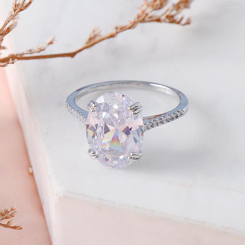 

Wedding Rings Crystal Diamond Ring Silver Rhinestone Proposal Single Essential Friendship Gifts Jewelry Accessories For Women