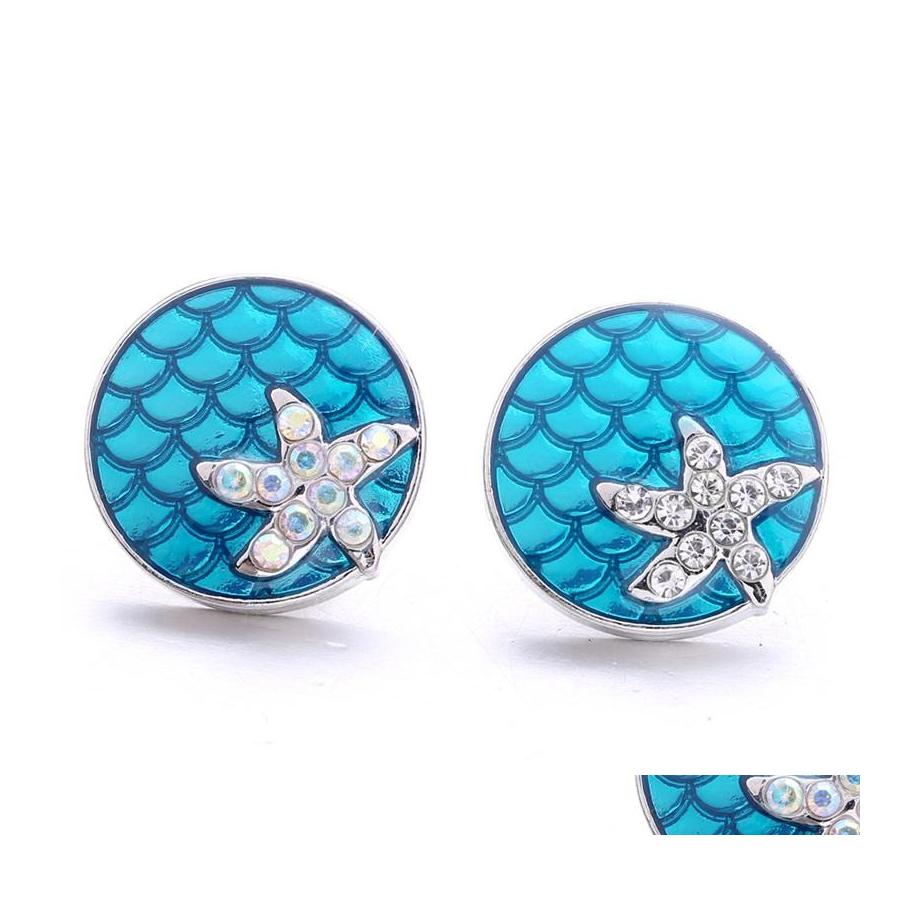 

Charms Rhinestone Starfish Painting Scale Snap Button Heart Jewelry Findings 18Mm Metal Snaps Buttons Diy Bracelet Jewellery Wholesa Dhp8Z