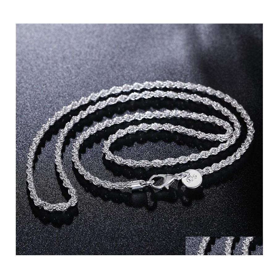 

Chains Doteffil 925 Sterling Sier 16/18/20/22/24 Inch M Rope Chain Necklace For Women Fashion Wedding Charm Jewelry 1224 T2 Drop Del Otkhu