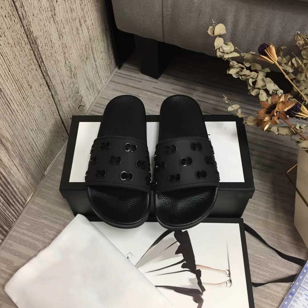 

2023 Men Women Slippers Slipper Font Shoes Slide Fashion Sandals Flat Flip Flop Size 36-46, Box