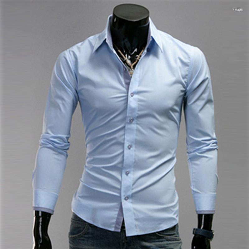 

Men's Casual Shirts Men Four Seasons Small Plaid Creative Contrast Color Cuff Pure Shirt Male 002, White