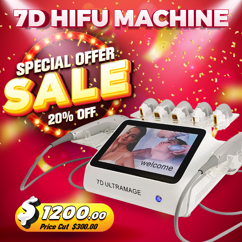 

CE 7D HIFU body slimming Other Beauty Equipment weight loss eyelid lift face lifting machine 12.1-inch color touch screen