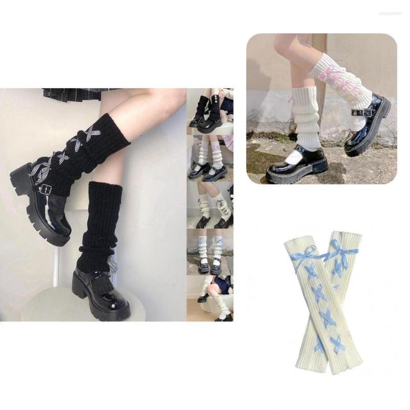 

Women Socks 1 Pair Boot Cuffs Stylish Bow Sweet Stretchy For Riding