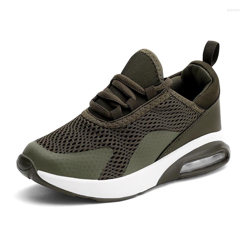 

Athletic Shoes Sport Boys Sneakers Kids Casual For Girls Children Breathable Mesh Lace-up Footwear Lighted Tenis Menino, Green