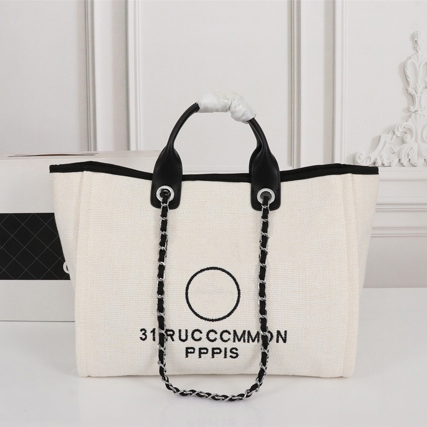 

Designer bags Handbags Tote bag channel Chain Bagss Beach Women Luxury Fashion Knitting Purse Shoulder Large capacity Canvas Shopping bag3, #1