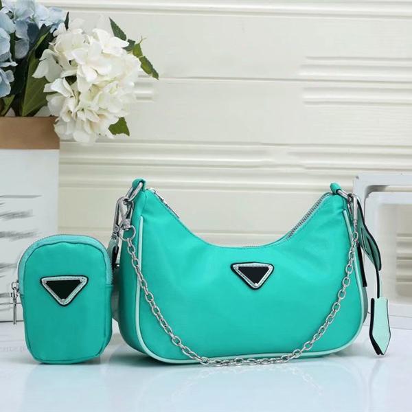 

fashion Nylon woman luxurys men designers bags lady crossbody tote Hobo Shoulder Purses Handbags Bag wallet 2 piece set Suitable for various sites, Black